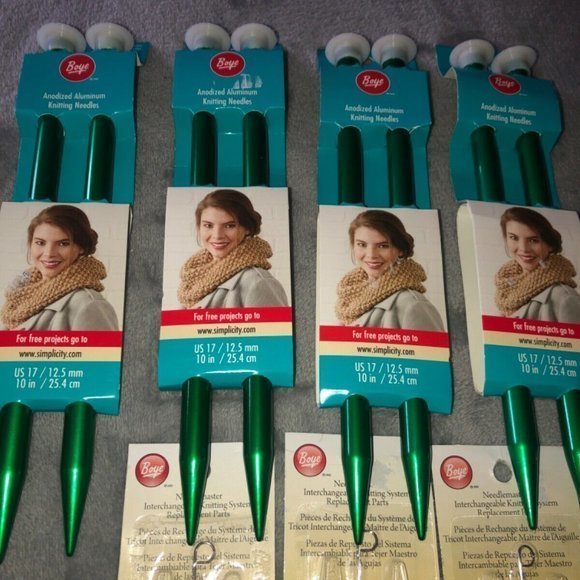 Boye  knitting Needles 10”‎ Plus Interchangeable replacement Parts US 4 US… - Picture 2 of 10